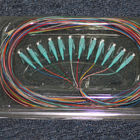 LC UPC Multimode Om3 Pigtail Ribbon Fanouit Kits 850nm Wavelength 0.9mm OD